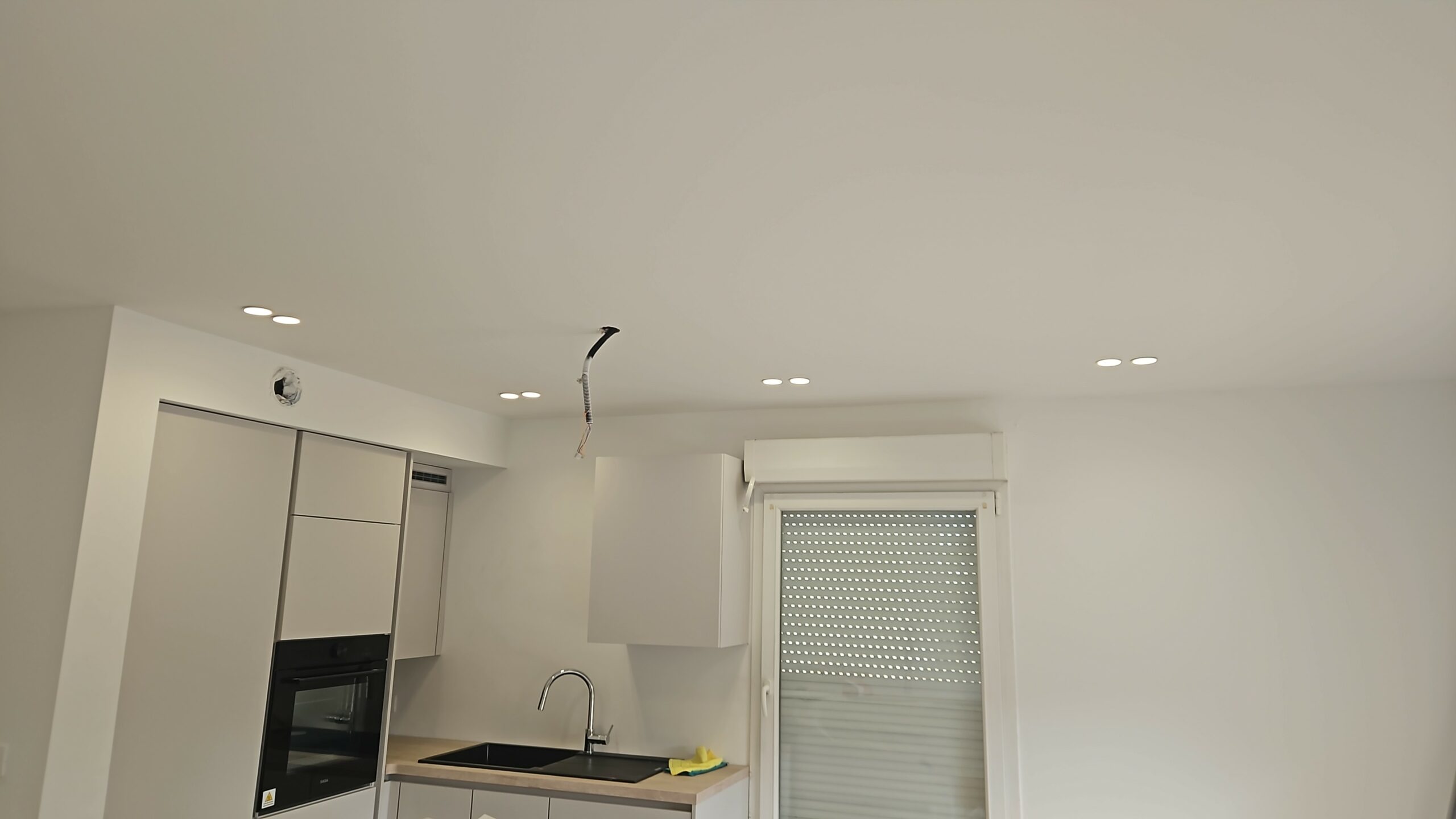 Spots encastrés, cuisine, rénovation